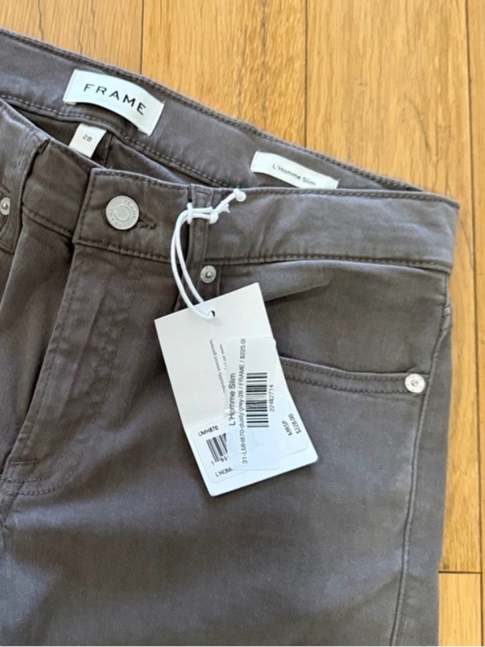 MEN’S Frame L’homme Slim in dusty grey size 28 NWT